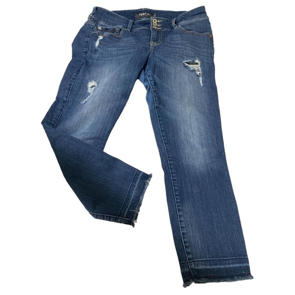 TORRID Button Fly Ultimate Stretch Skinny Ankle Blue Jean Jeggings ECU - Picture 2 of 8